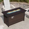 Flash Furniture Black/Espresso 50,000 BTU Patio Fire Pit Table YO-GYM81008-BK-GG